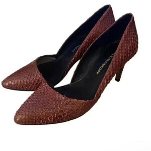 Rebecca Minkoff Paprika Python Brie D’Orsay Pumps Snake Skin Heels